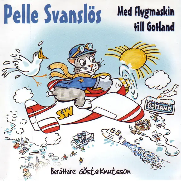 Pelle Svanslös, med flygmaskin till Gotland
