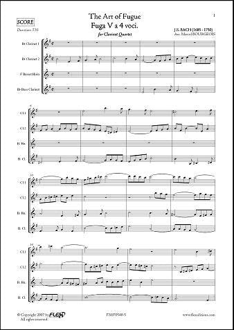 L'Art de la Fugue - Fuga V - J.S. BACH - Quatuor de Clarinettes | Jean-Sébastien Bach
