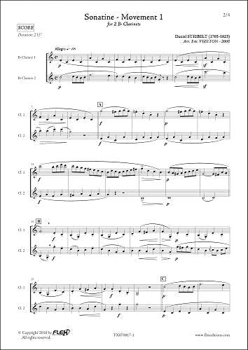 Sonatine - Mouvement 1 - D. STEIBELT - Duo de Clarinettes | Daniel Steibelt