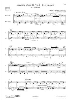 Sonatine Opus 36 No. 1 Mvt 3 - M. CLEMENTI - Duo de Clarinettes | Muzio CLEMENTI
