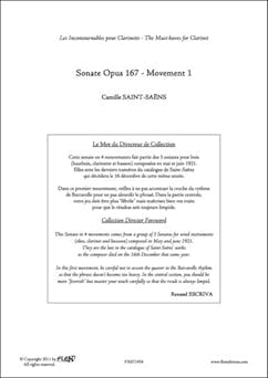 Sonate Opus 167 - C. SAINT-SAENS - Clarinette et Piano | Camille Saint-Saëns