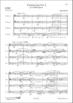 Variétés Jazz No. 1 - G. SENON - Quatuor de Trombones | Gilles SENON