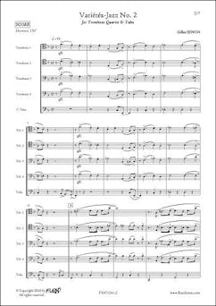 Variétés Jazz No. 2 - G. SENON - Quatuor de Trombones & Tuba | Gilles SENON