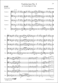 Variétés Jazz No. 3 - G. SENON - Quatuor de Trombones & Tuba | Gilles SENON