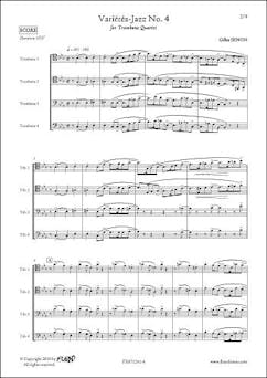 Variétés Jazz No. 4 - G. SENON - Quatuor de Trombones | Gilles SENON