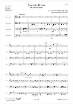 Sérénade d'Hiver - C. SAINT-SAENS - Quatuor de Trombones | Camille Saint-Saëns