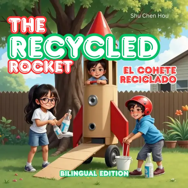 The Recycled Rocket (El Cohete Reciclado) : A fun, bilingual English–Spanish picture book that teaches science, teamwork, and creativity for kids ages 5–9.