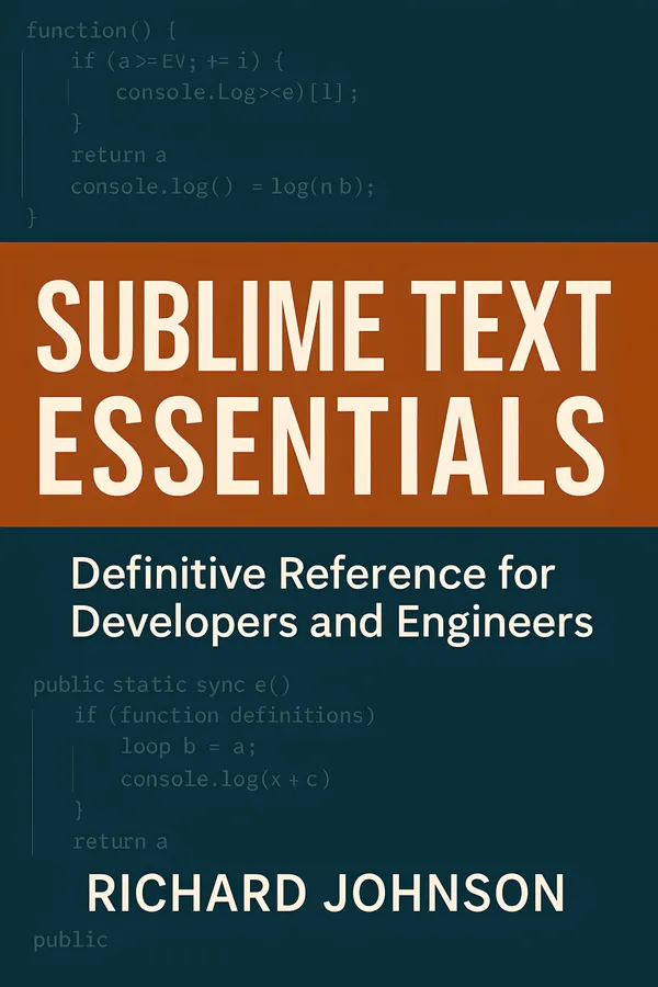 Sublime Text Essentials : Definitive Reference for Developers and Engineers