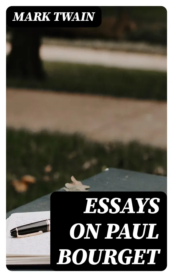 Essays on Paul Bourget