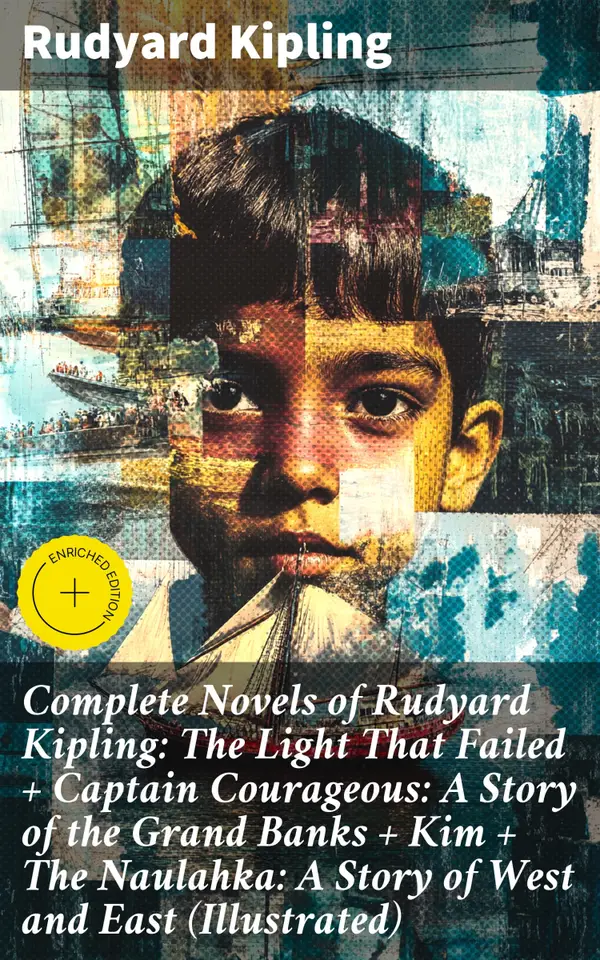 Complete Novels of Rudyard Kipling: The Light That Failed + Captain Courageous: A Story of the Grand Banks + Kim + The Naulahka: A Story of West and East (Illustrated) : Enriched edition.