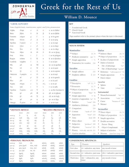 Greek For The Rest Of Us Laminated Sheet