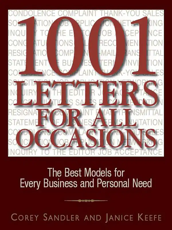1001 Letters For All Occasions : The Best Models for Every Business and Personal Need