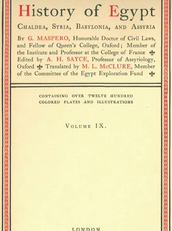History of Egypt, Chaldea, Syria, Babylonia, and Assyria, Vol. 9