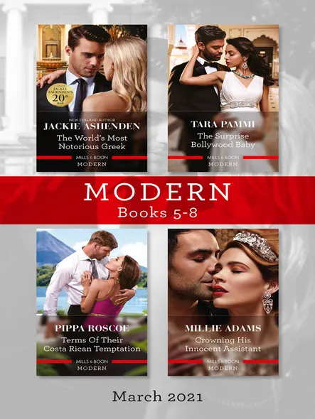Modern Box Set 5-8 Mar 2021/The World's Most Notorious Greek/The Surprise Bollywood Baby/Terms Of Their Costa Rican Temptation/Crowning