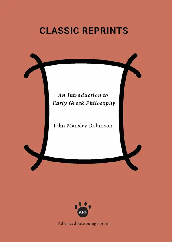 An Introduction to Early Greek Philosophy : The Chief Fragments and Ancient Testimony, with Connecting Commentary