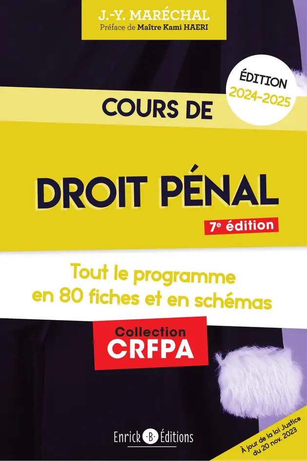 Cours de droit pénal 2024-2025 : Tout le programme en fiches et en ...