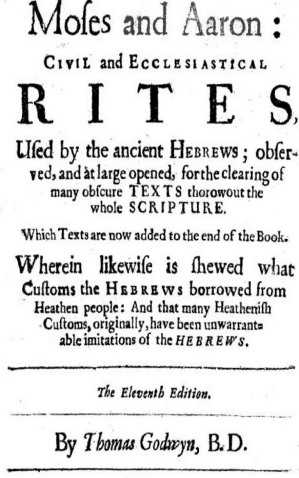 Moses and Aaron : Civil and Ecclesiasticalsed by the Ancient Hebrews
