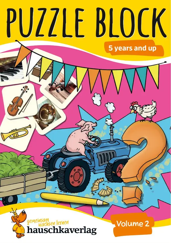 Puzzle block 5 years and up, Volume 2 : Different and exciting excercises with solutions