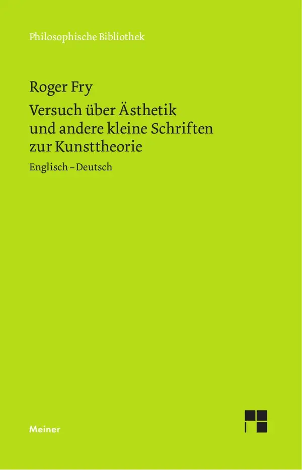 Versuch über Ästhetik und andere kleine Schriften zur Kunsttheorie : Englisch-Deutsch