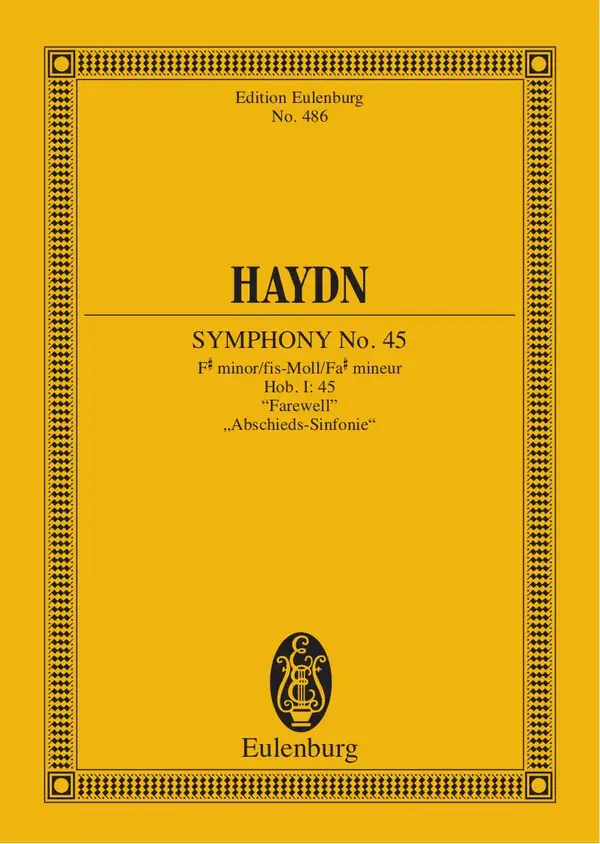 Symphony No. 45 F# minor, "Farewell" : Hob. I: 45