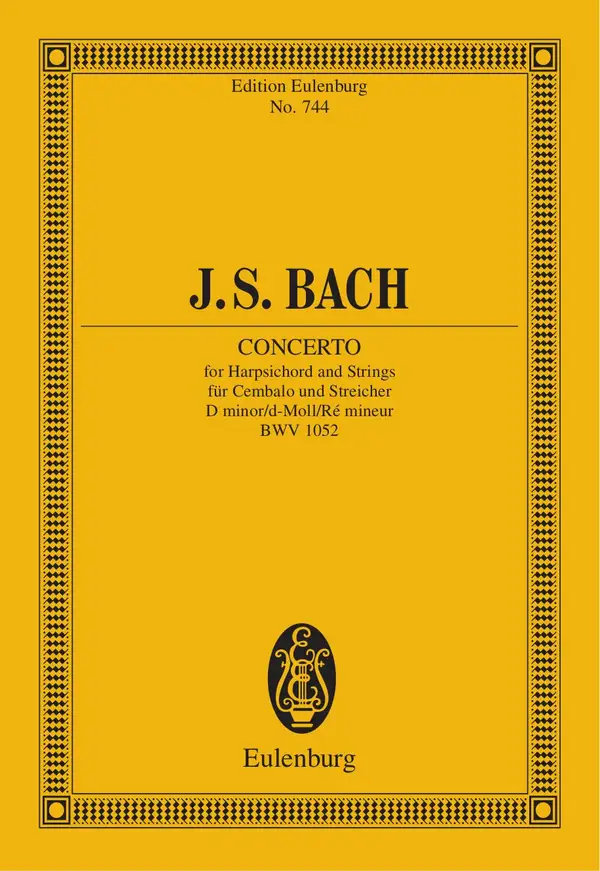 Concerto D minor : for Harpsichord and Strings, BWV 1052