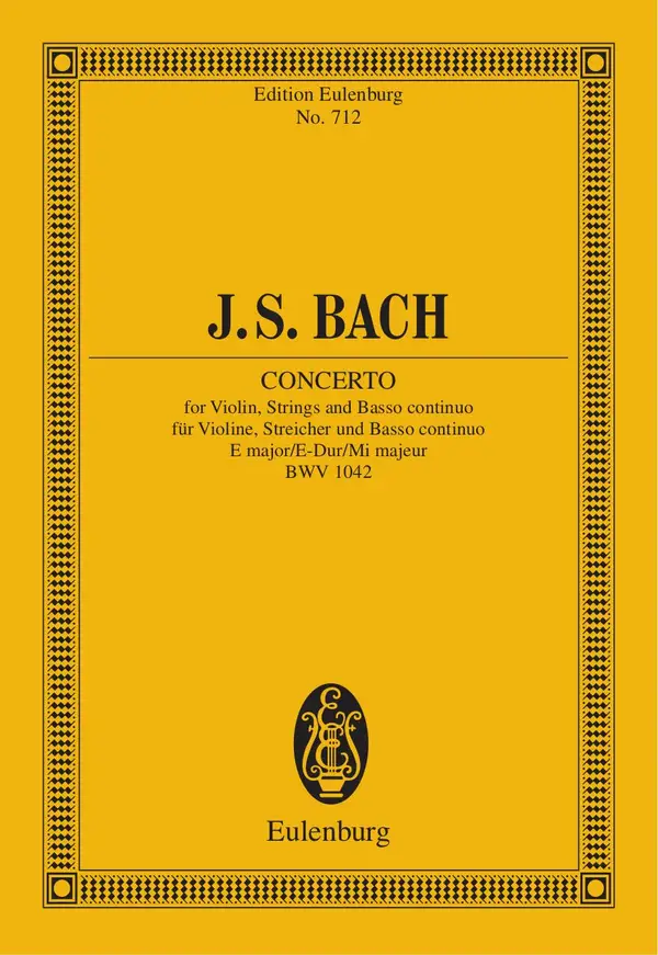 Violin Concerto, E major : BWV 1042
