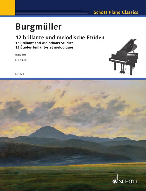 12 Brilliant and Melodious Studies : Op. 105: Piano