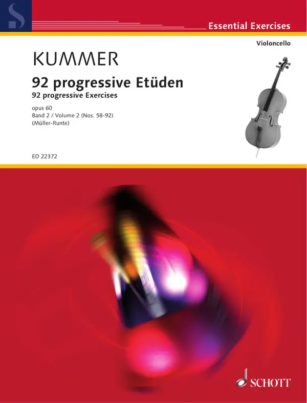 92 Progressive Exercises : Op. 60: for Cello, Volume 2 (Nos. 58-92)