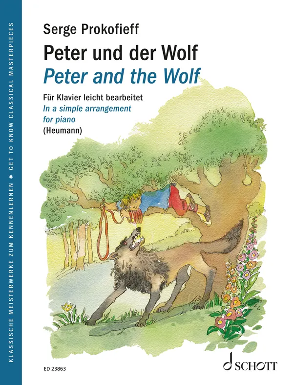 Peter and the Wolf : In a simple arrangement for piano
