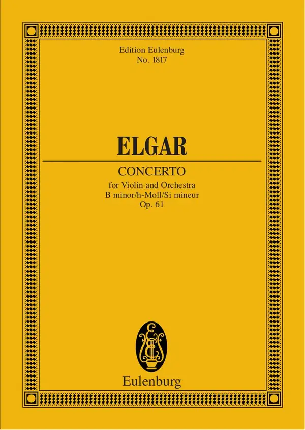 Concerto B minor : for Violin and Orchestra, Op. 61