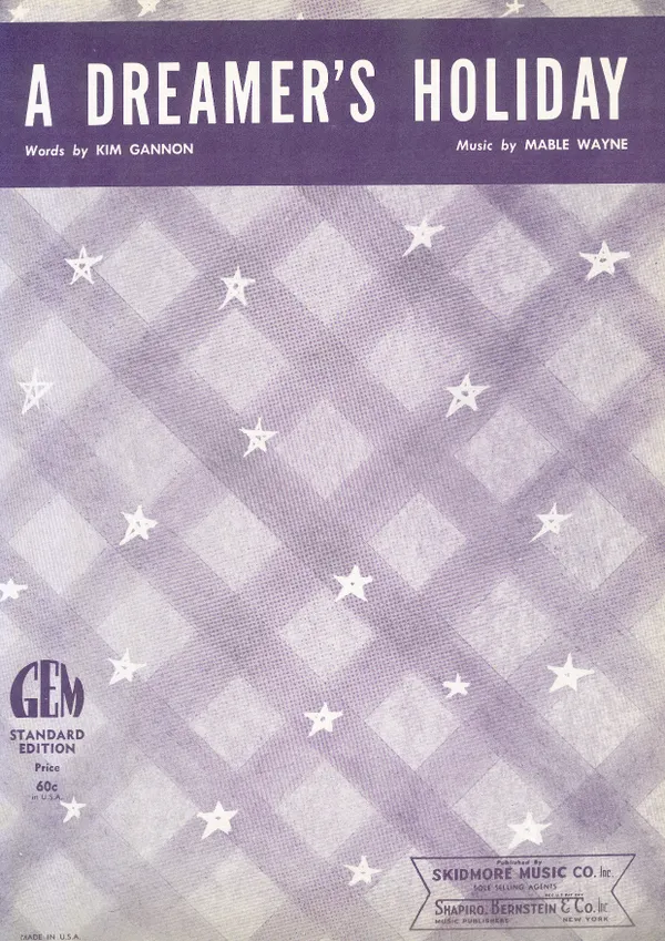 A Dreamer's Holliday : performed by Perry Como, Buddy Clark and many other artists, Popular Standard, Single Songbook