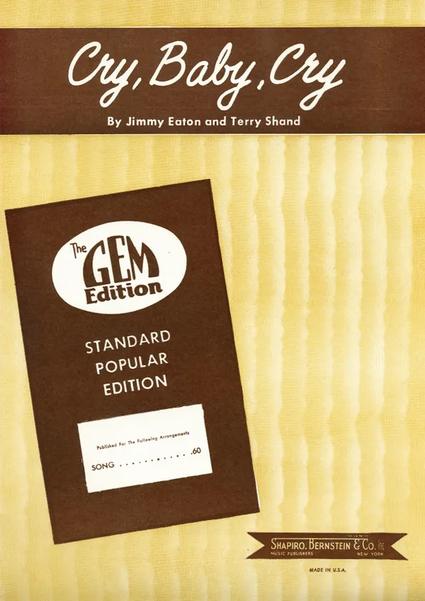 Cry, Baby, Cry : as performed by Larry Clinton, Single Songbook