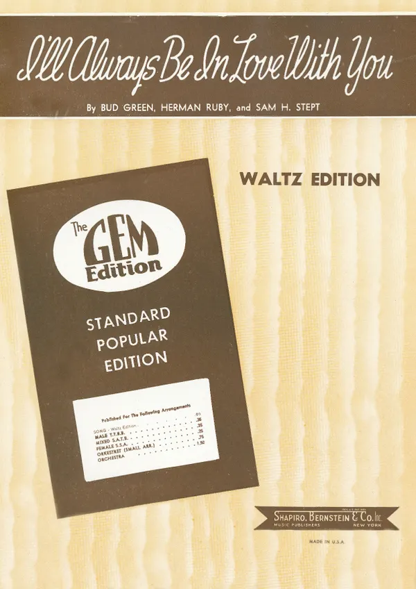 I'll Always Be In Love With You : as performed by Ella Fitzgerald, Single Songbook