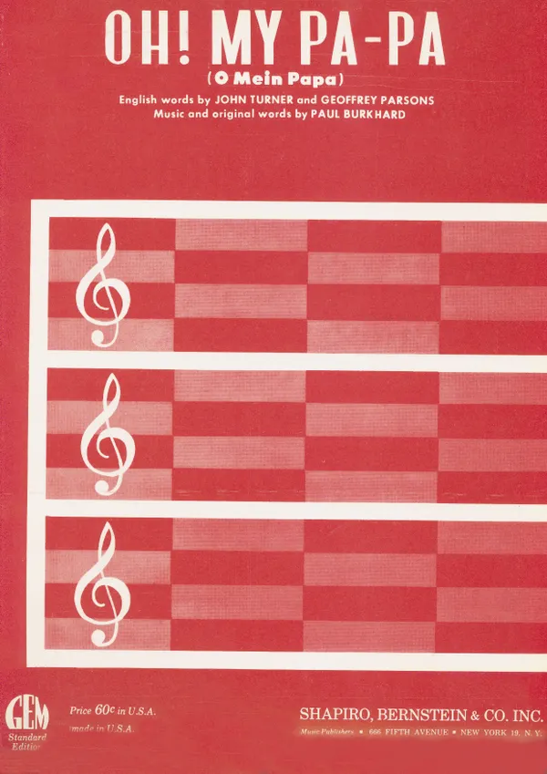 Oh! My Pa-Pa : From the Swiss Musical Comedy Success "Fireworks", Single Songbook