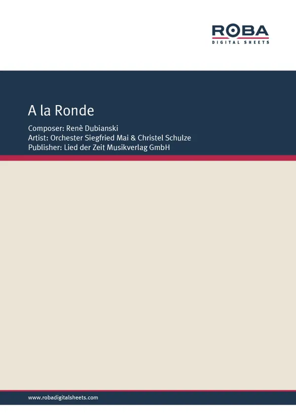 A La Ronde : as performed by Orchester Siegfried Mai & Christel Schulze, Single Songbook