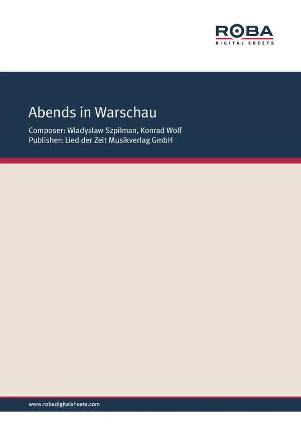 Abends in Warschau : Single Songbook