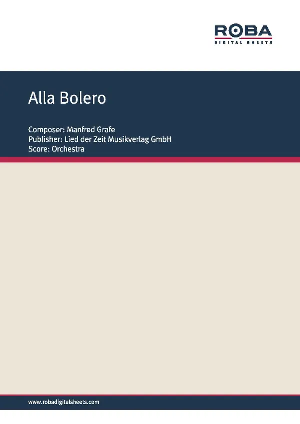 Alla Bolero : Sheet Music