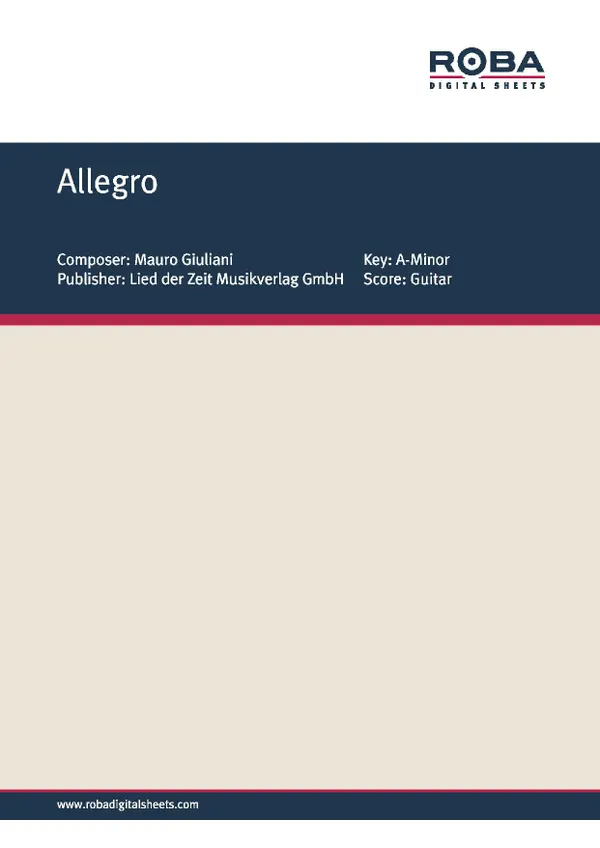 Allegro : Sheet Music