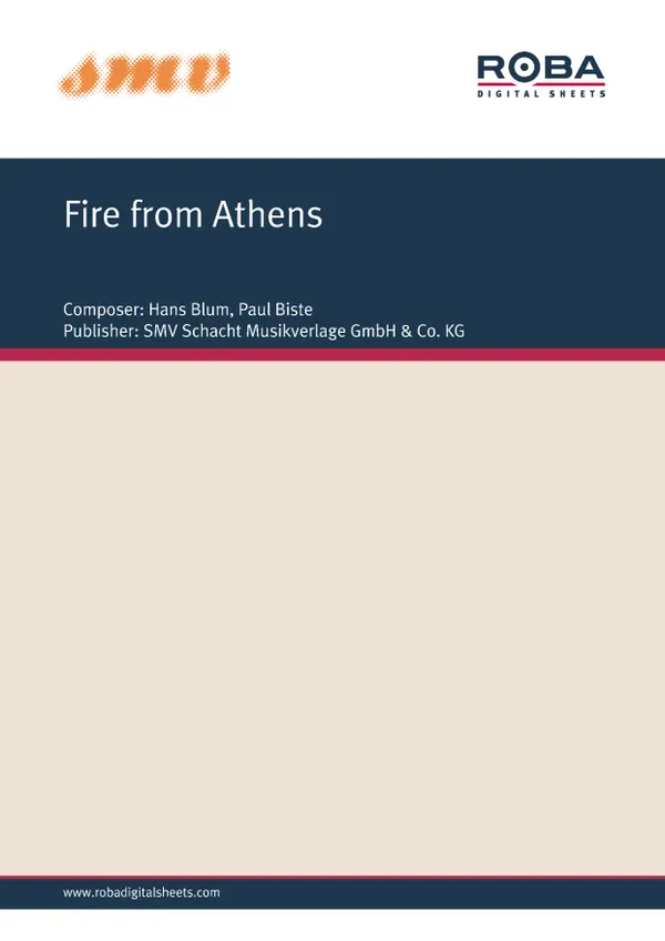 Fire From Athens : sheet music for piano