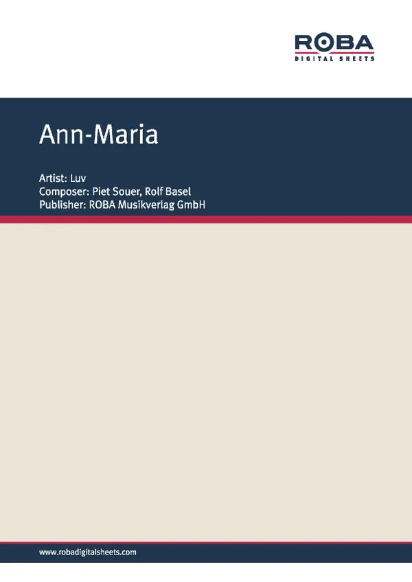 Ann-Maria : Single Songbook, as performed by Luv