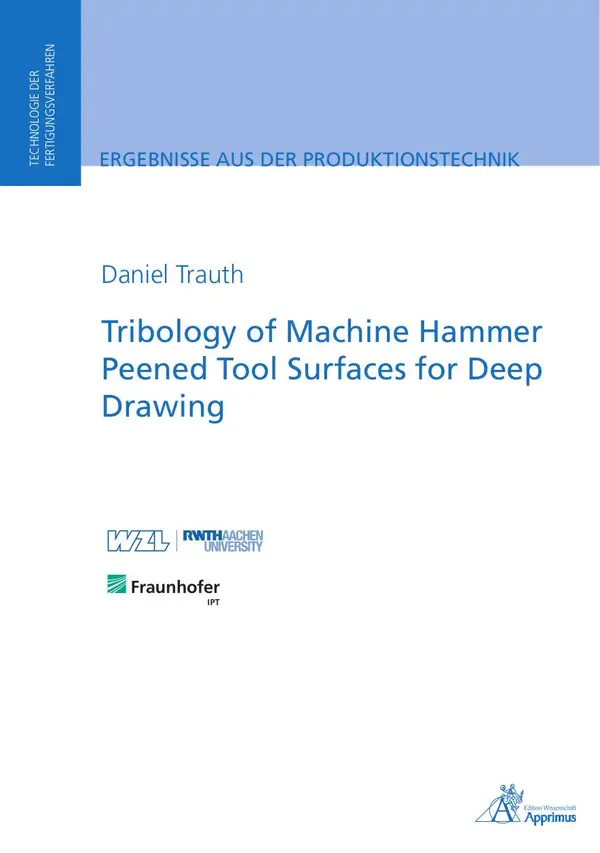Tribology of Machine Hammer Peened Tool Surfaces for Deep Drawing
