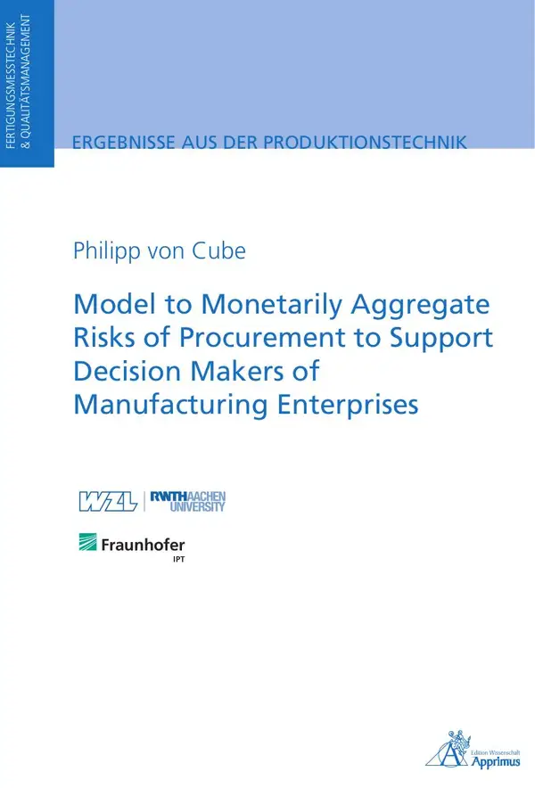 Model to Monetarily Aggregate Risks of Procurement to Support Decision Makers : of Manufacturing Enterprises