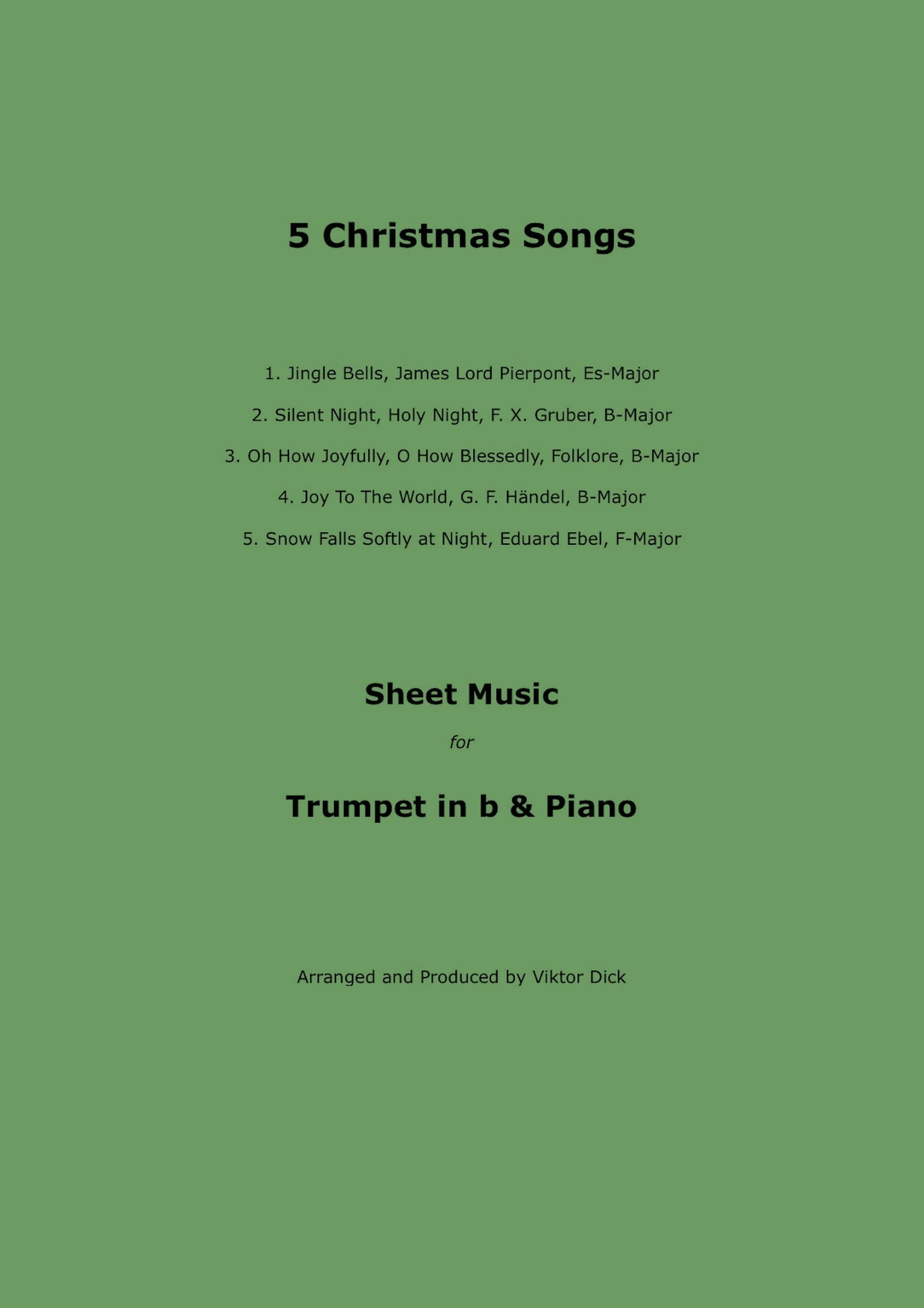 5 Christmas Songs: Sheet Music For Trumpet In B & Piano | E-book