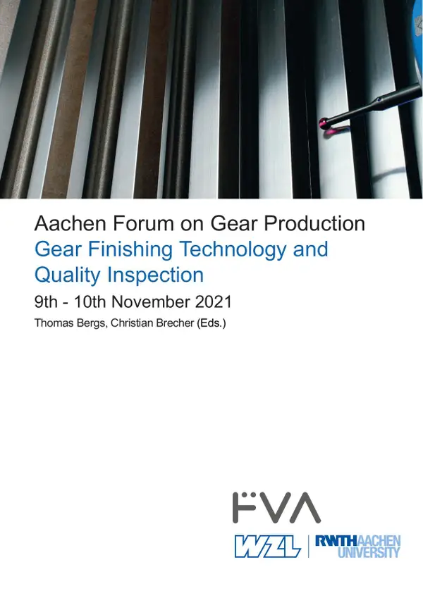 Aachen Forum on Gear Production : Gear Finishing Technology and Quality Inspection  9th - 10th November 2021