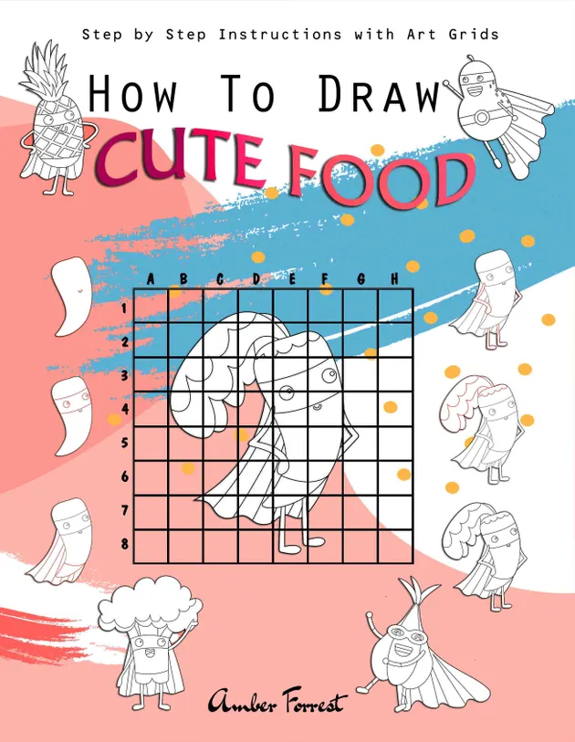 How To Draw Cute Food Step By Step Instructions With Art Grids E how-to-draw-cute-food-step-by-step-instructions-with-art-grids-e