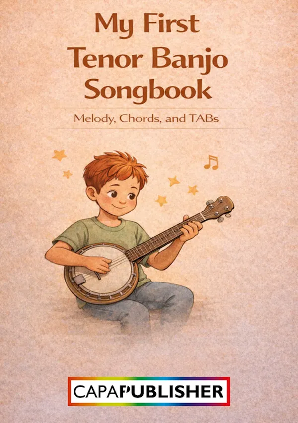 Easy Tenor Banjo Songbook for Kids – Traditional Favorites : A playful collection of beloved traditional tunes with simple arrangements for kids learning tenor banjo.