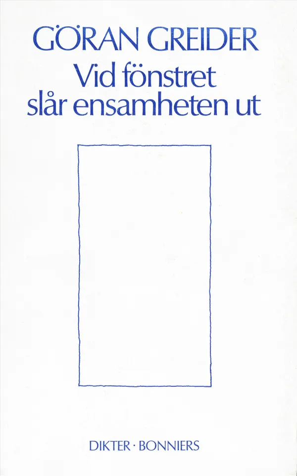 Vid fönstret slår ensamheten ut : dikter