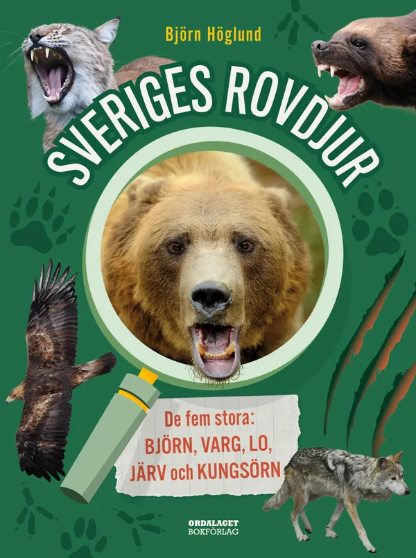 Sveriges rovdjur: de fem stora: björn, varg, lo, järv och kungsörn