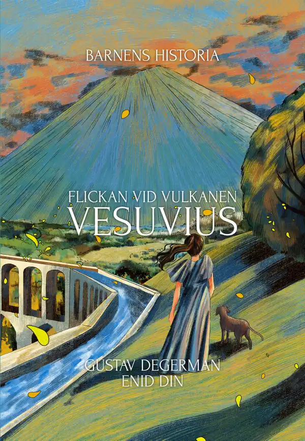 Flickan vid vulkanen Vesuvius