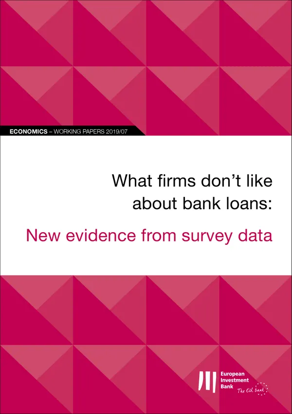 EIB Working Papers 2019/07 - What firms don't like about bank loans: New evidence from survey data